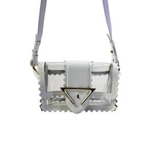Sara Battaglia Women's Helen Mini PVC Shoulder Handbag White Size S